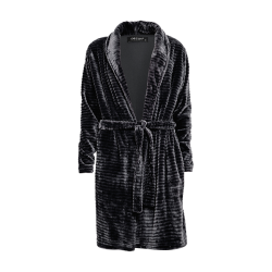 Decoy velour morgenkåbe - Grålilla