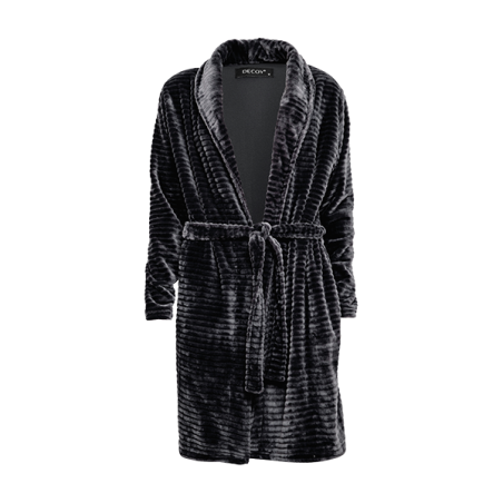 Decoy velour morgenkåbe - Grålilla