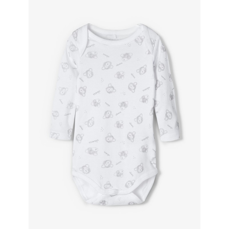 Name It Baby Teddy 3-pak bodystocking - Alloy