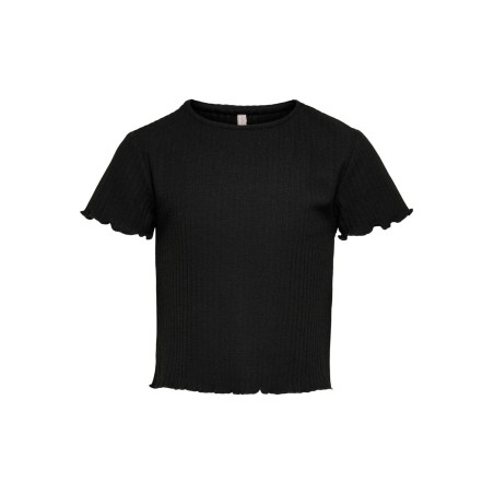Kids Only Nella kortærmet crop top - Sort