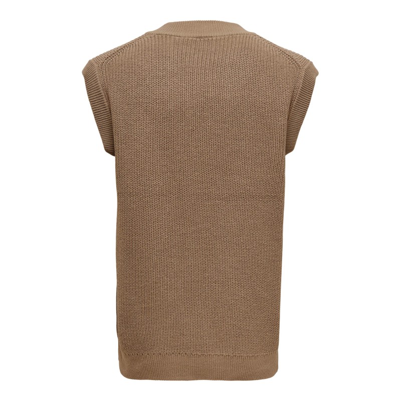 Only & Sons V-hals Strikvest - Chinchilla