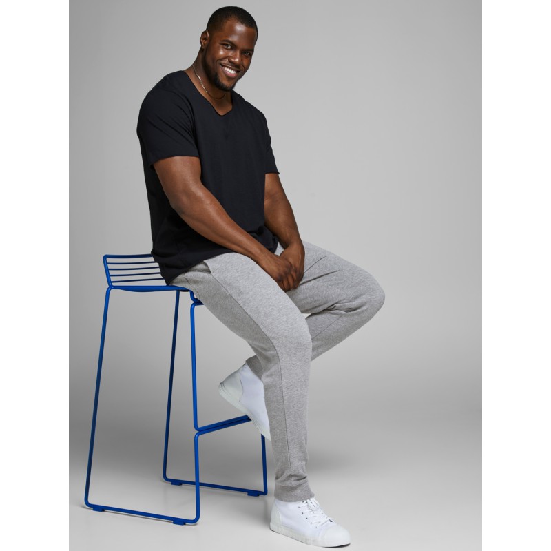 JACK & JONES Plus Holmen Sweatpants - Light Grey Melange
