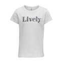 Kids Only Sally kortærmet top med blomster - Bright White