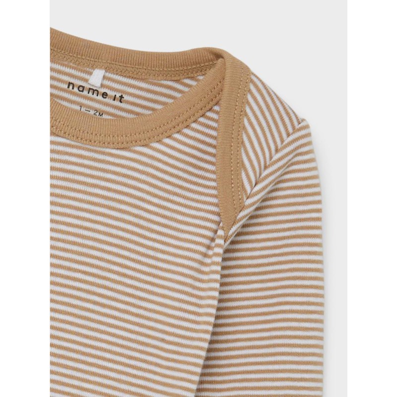 Name It Baby/Mini 3-pak langærmet bodystocking - Incense