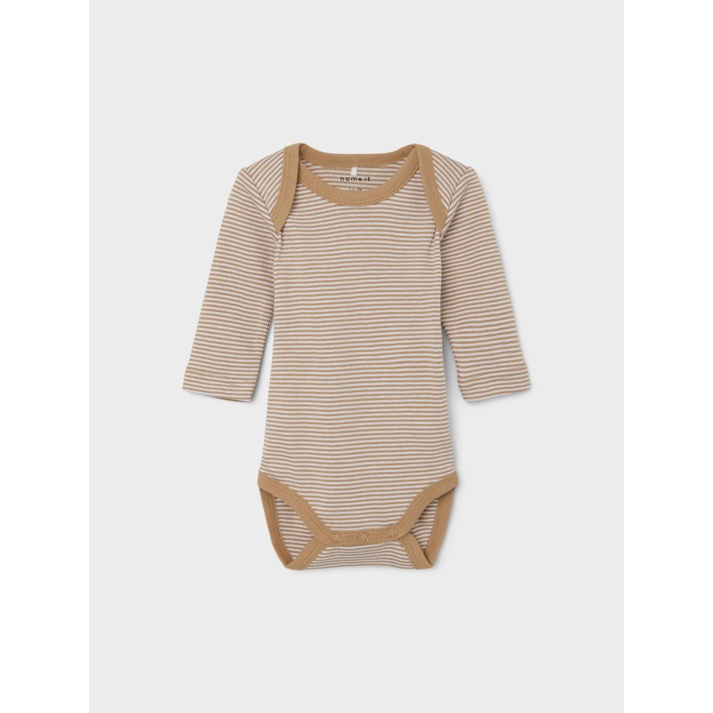 Name It Baby/Mini 3-pak langærmet bodystocking - Incense
