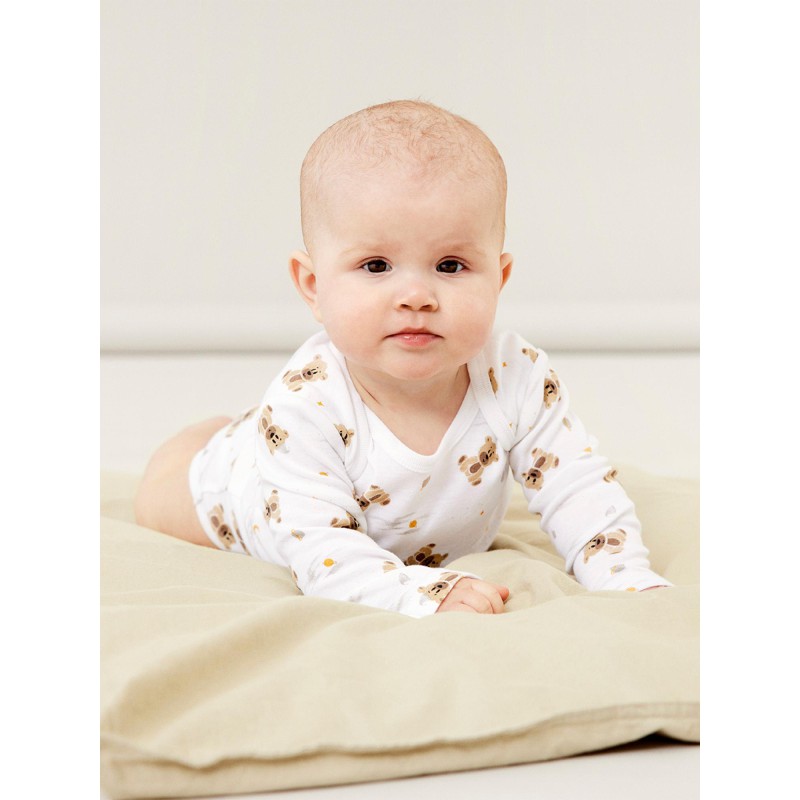 Name It Baby/Mini 3-pak langærmet bodystocking - Incense