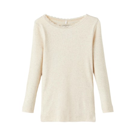 NAME IT langærmet rib bluse | Køb tøj med økologisk bomuld her