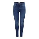JDY Vega high push skinny fit jeans - Dark Blue