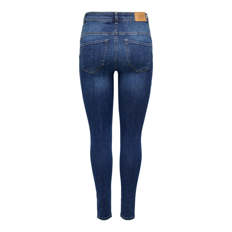 JDY Vega high push skinny fit jeans - Dark Blue