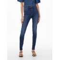 JDY Vega high push skinny fit jeans - Dark Blue