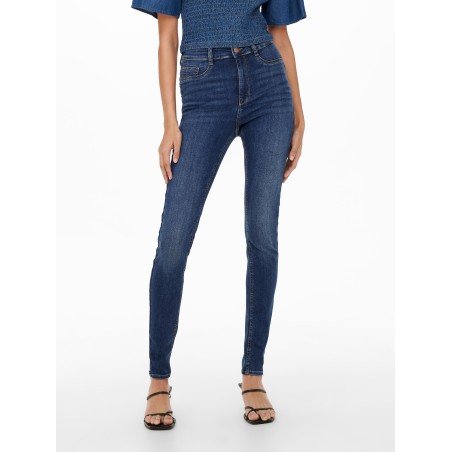 JDY Vega high push skinny fit jeans - Dark Blue