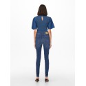 JDY Vega high push skinny fit jeans - Dark Blue