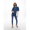 JDY Vega high push skinny fit jeans - Dark Blue