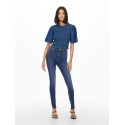 JDY Vega high push skinny fit jeans - Dark Blue