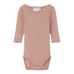 Name It Baby Wang langærmet Uld Bodystocking - Roebuck
