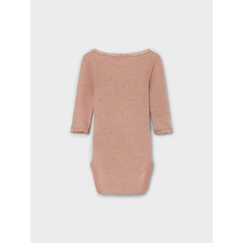 Name It Baby Wang langærmet Uld Bodystocking - Roebuck