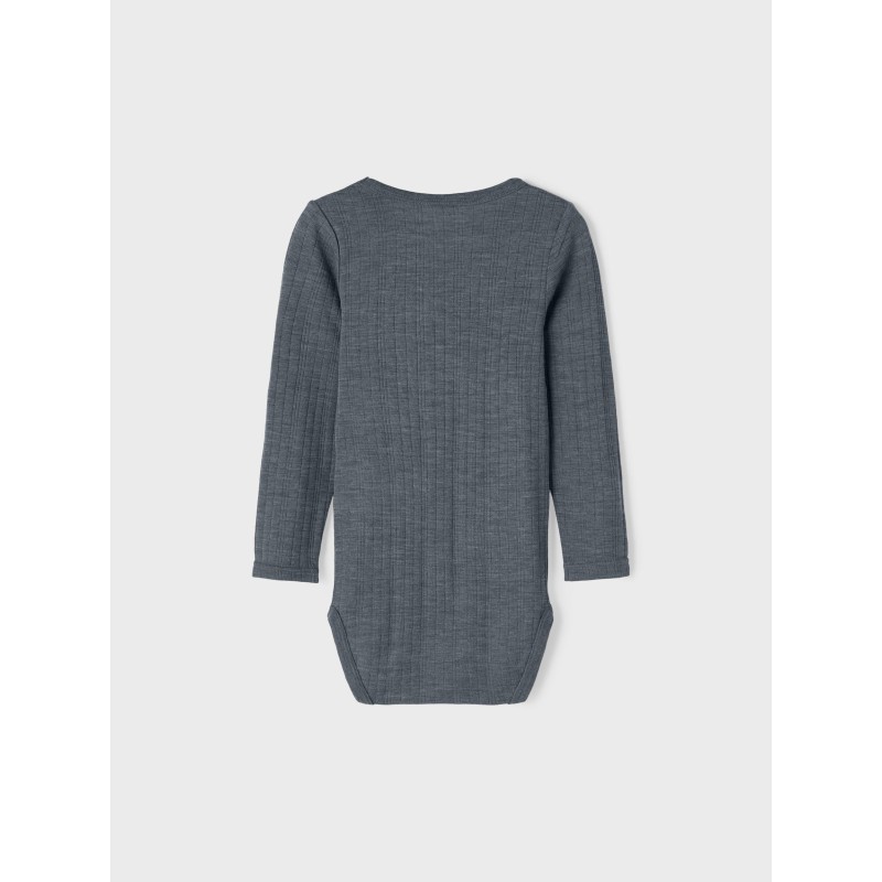 Name It Baby Wang langærmet uld bodystocking - Turbulence