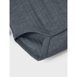 Name It Baby Wang langærmet uld bodystocking - Turbulence
