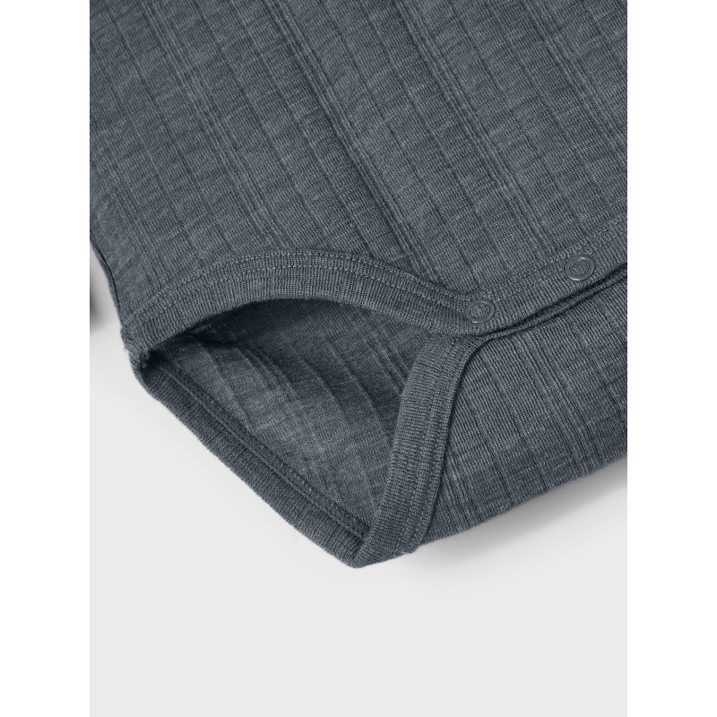 Name It Baby Wang langærmet uld bodystocking - Turbulence