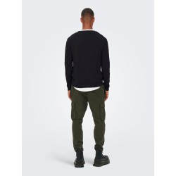 ONLY & SONS Wyler L/S Striktrøje - Sort