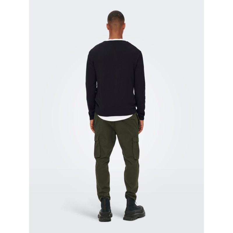 ONLY & SONS Wyler L/S Striktrøje - Sort
