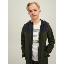 Jack & Jones Jr Marvin softshell jakke med hætte - Rosin