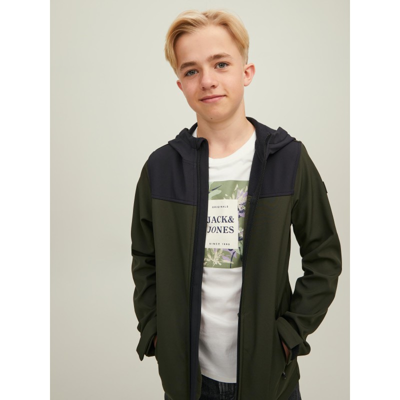 Jack & Jones Jr Marvin softshell jakke med hætte - Rosin