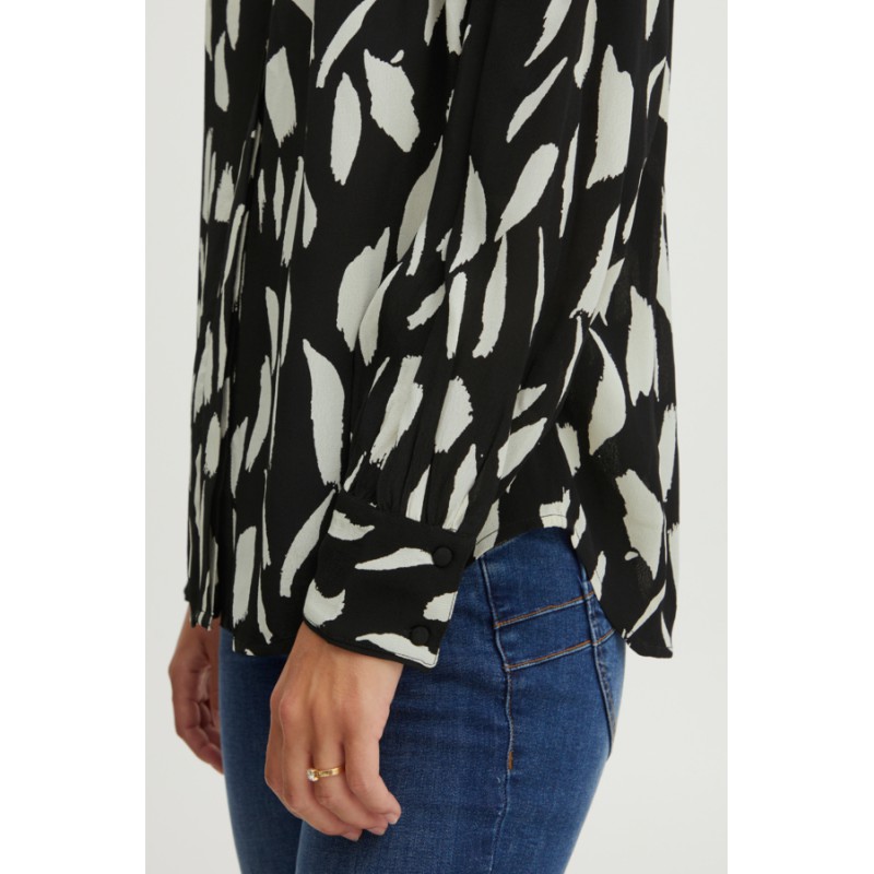 Fransa Geto Skjorte Med Grafisk Print - Sort