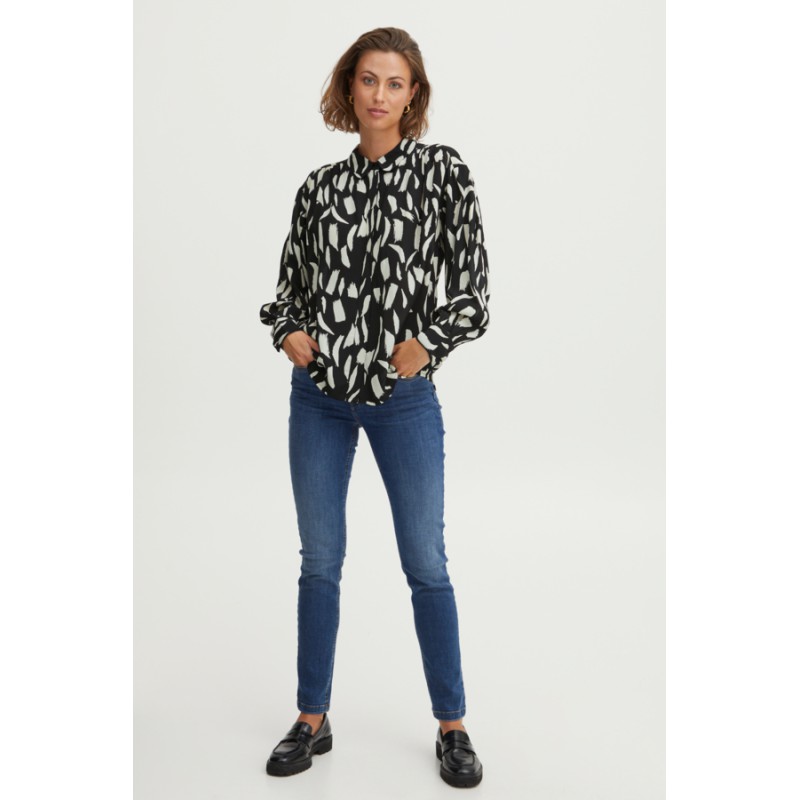 Fransa Geto Skjorte Med Grafisk Print - Sort