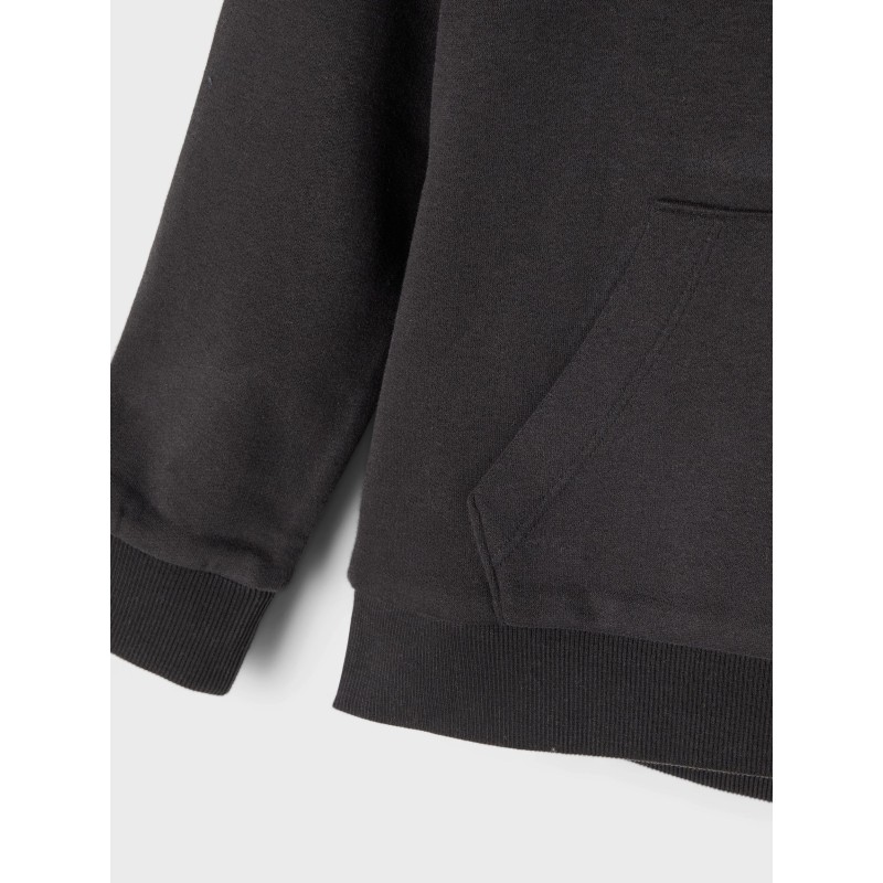 NAME IT Kids Leno sweat hoodie - Sort