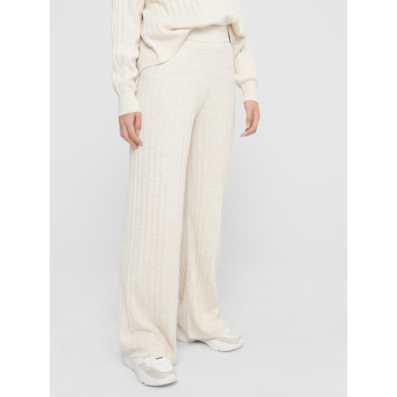 ONLY Tessa Strik kede Højtaljede Bukser - Pumice Stone