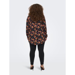 Only Carmakoma Plus Size Lolli langærmet skjorte - Sort