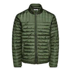 Only & Sons Paul quiltet højhalset jakke - Olive Night