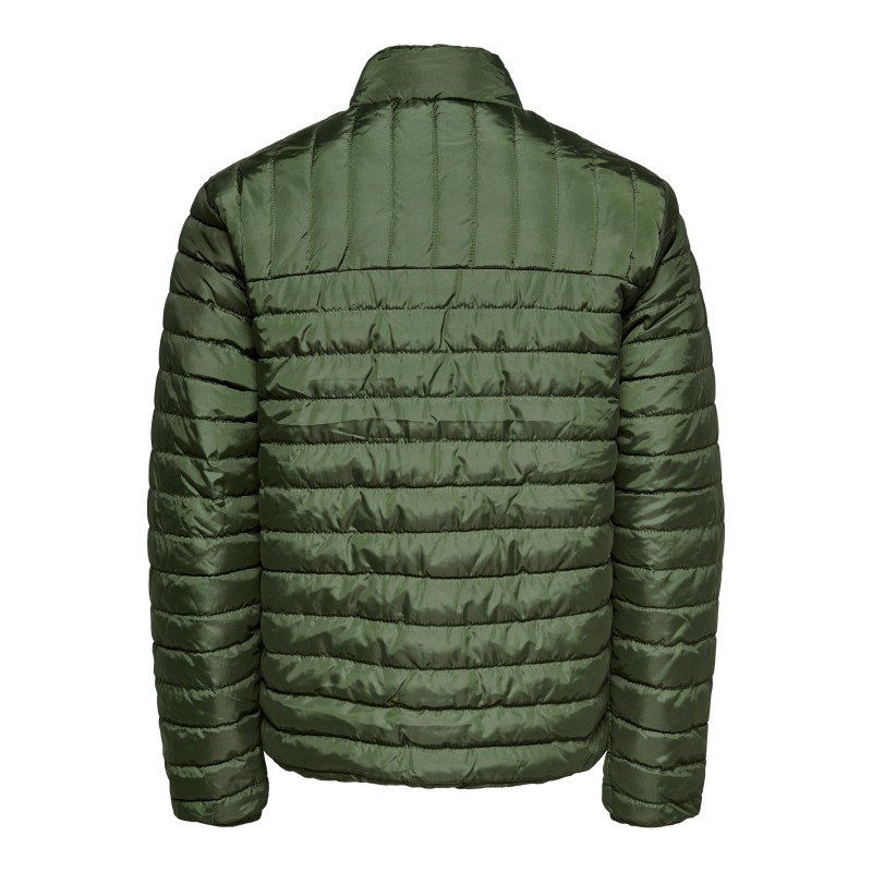 Only & Sons Paul quiltet højhalset jakke - Olive Night