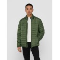 Only & Sons Paul quiltet højhalset jakke - Olive Night