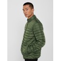 Only & Sons Paul quiltet højhalset jakke - Olive Night
