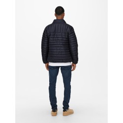 ONLY & SONS Paul Quiltet Højhalset Jakke - Dark Navy