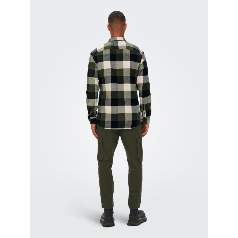ONLY & SONS Gudmund L/S Ternet Skjorte - Forest Night