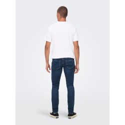 ONLY & SONS Loom Slim Jeans - Dark Blue Denim