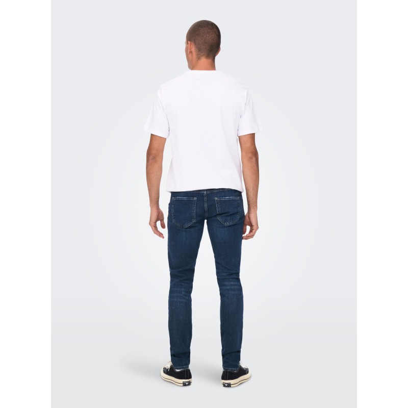 ONLY & SONS Loom Slim Jeans - Dark Blue Denim