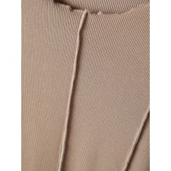 LMTD Fraw Langærmet Kort Top - Mocha Meringue