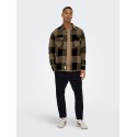 ONLY & SONS Milo Langærmet Ternet Overshirt - Partridge