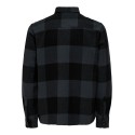 ONLY & SONS Milo Langærmet Ternet Overshirt - Dark Navy