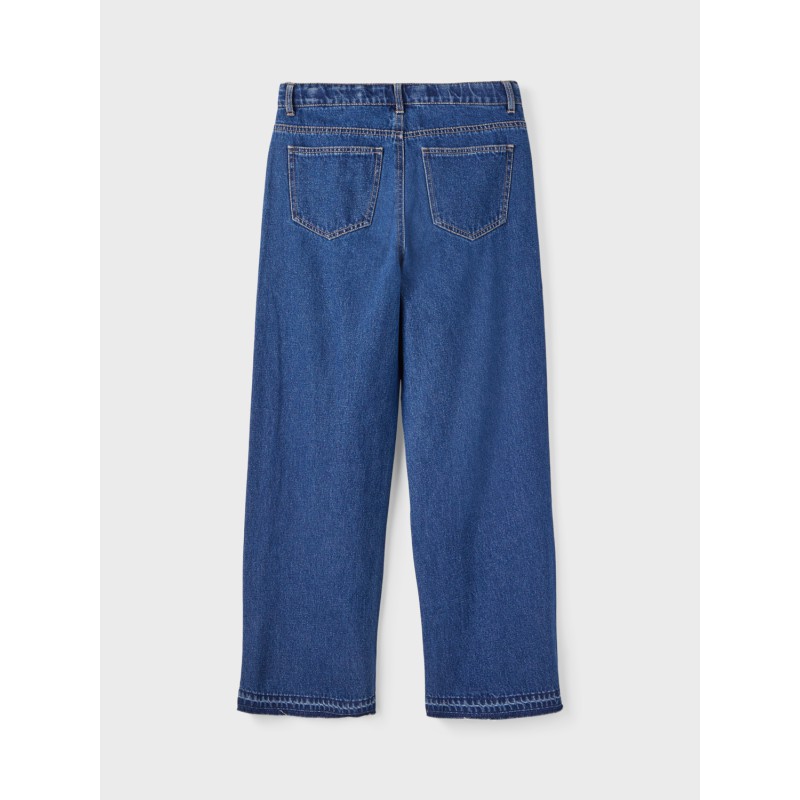 LMTD Letizza Dnm Højtaljede Straight Pant W. Ld - Dark Blue Denim