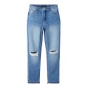 LMTD Letdizza Dnm Højtaljede Mom Pant - Medium Blue Denim