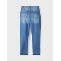 LMTD Letdizza Dnm Højtaljede Mom Pant - Medium Blue Denim