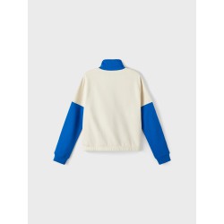 LMTD Nazip Langærmet Short Half Zip Sweat - Turkish Sea