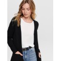 ONLY Lesly Langærmet Åben Strik Cardigan - Sort