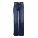 ONLY Juicy Brede Højtaljede Denim Jeans - Dark Blue Denim