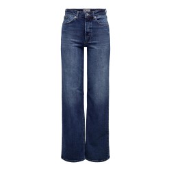 ONLY Juicy Brede Højtaljede Denim Jeans - Dark Blue Denim